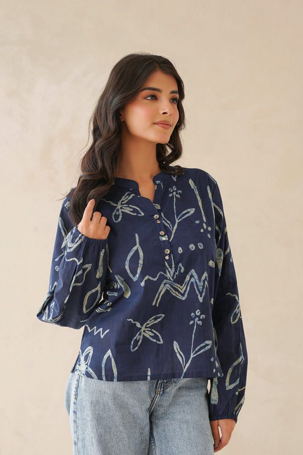 Blue Abstract Everyday Top