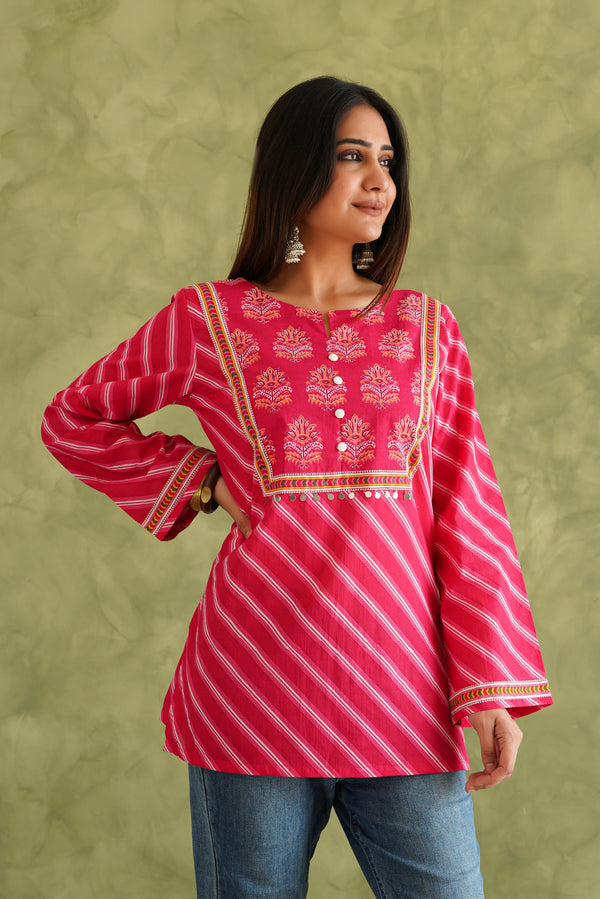 RANI LEHERIYA COTTON KURTI